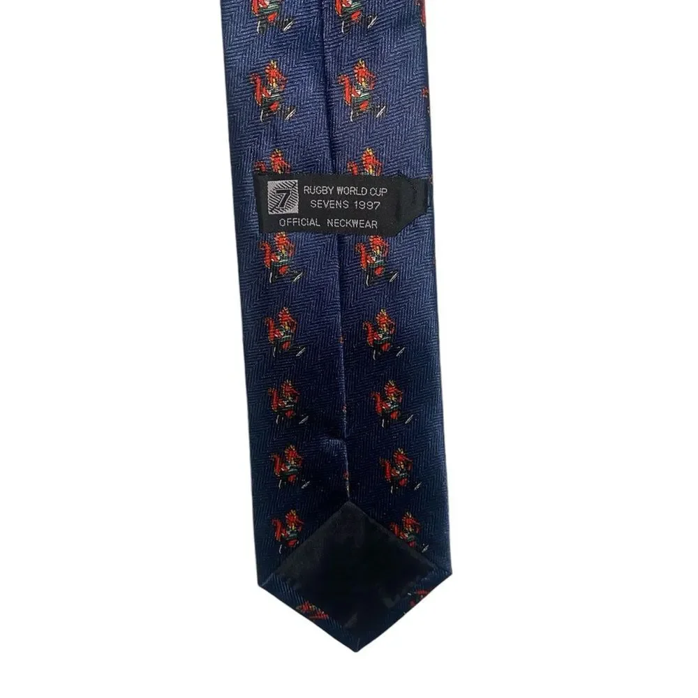 RUGBY World Cup 1997 Official Neckwear Mens Navy Blue Tie